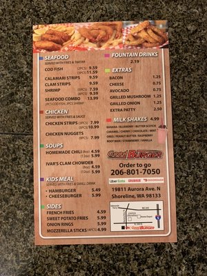 Menu photo 5 Good Burger Shoreline, WA
