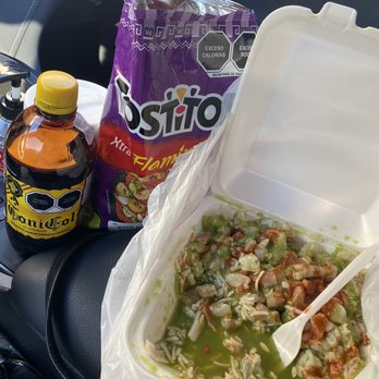 Frutibionicos Sinaloa - Tostimarineros con Tostitos xtra flaming - Juice Bars & Smoothies Near Me - Huntington Park, California