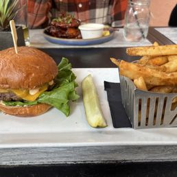 Corner Drafthouse Burger, No Onions, Well Done with Fries $21 Corner Drafthouse Burger, No Onions, Well Done with Fries $21