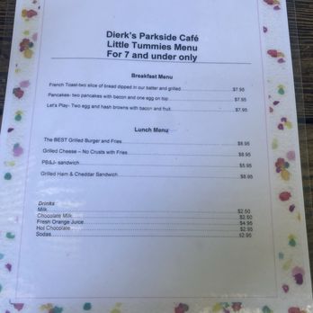 Dierk's Parkside Cafe - Children's menu - Breakfast & Brunch Near Me - Santa Rosa, California Dierk's Parkside Cafe - Children's menu - Breakfast & Brunch Near Me - Santa Rosa, California