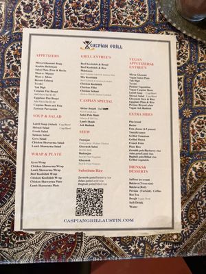 Menu photo 1 Caspian Grill Austin, TX Menu photo 1 Caspian Grill Austin, TX