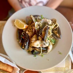 Mozzarella di Bufala - Spaghetti Frutti Di Mare was yummy!