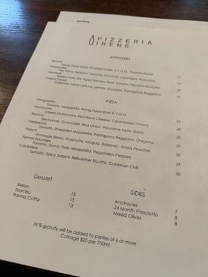 Menu photo 2 Pizzeria Irene Orange, CA Menu photo 2 Pizzeria Irene Orange, CA