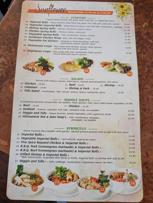Menu photo 4 Sunflower Potrero Hill San Francisco, CA