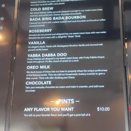Regular flavors menu October 2025 Regular flavors menu October 2025
