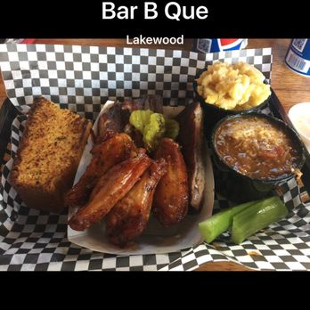 Moe's Original Bar B Que - Smoked Wings, Ribs, pork Chili, Baked Beans, Mac and Cheese and corn bread. Yummy! - Barbeque Near Me - Lakewood, Colorado