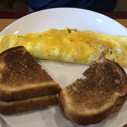 Omelet and toast Omelet and toast