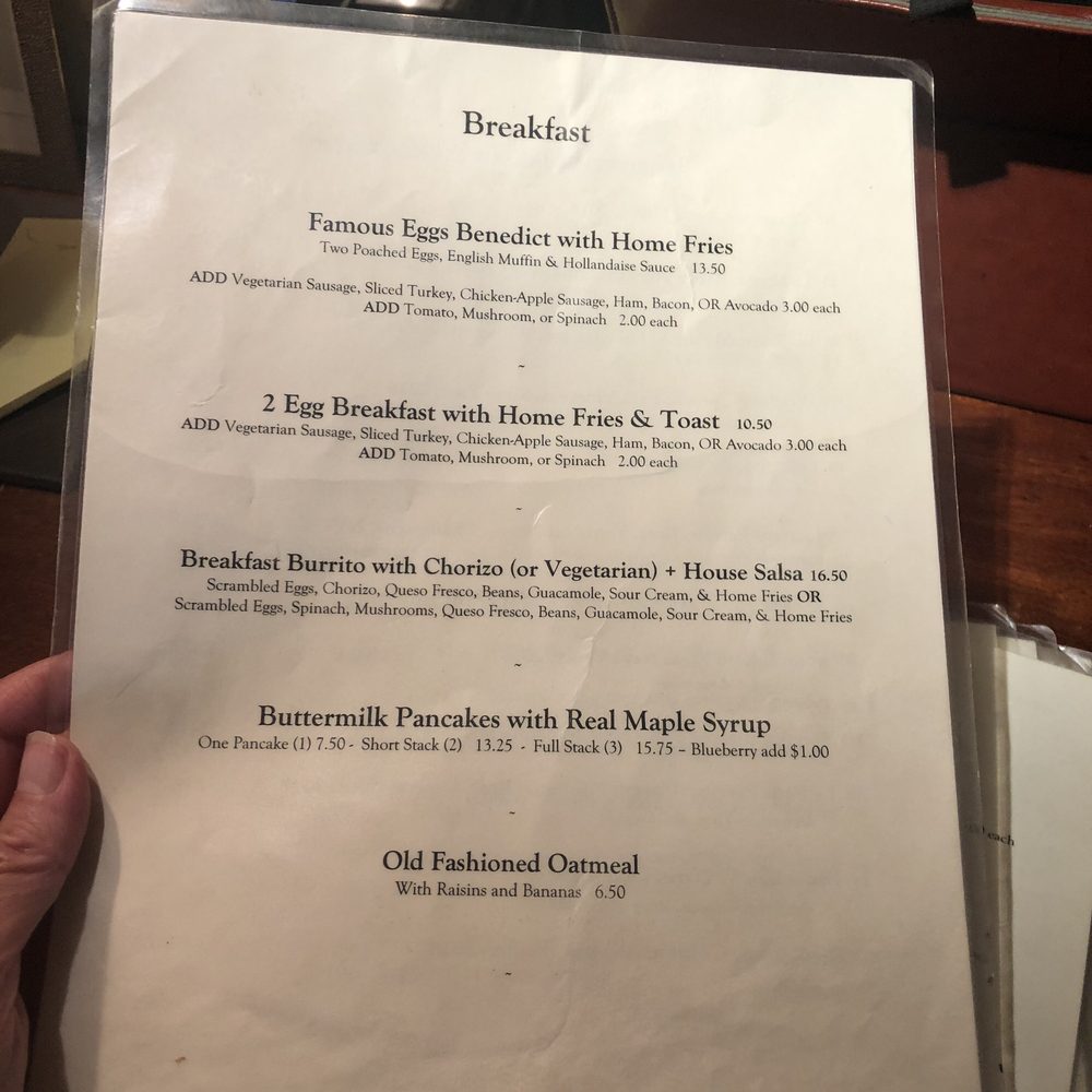 Deetjen's Restaurant - Breakfast Menu - American Near Me - Big Sur, California Deetjen's Restaurant - Breakfast Menu - American Near Me - Big Sur, California