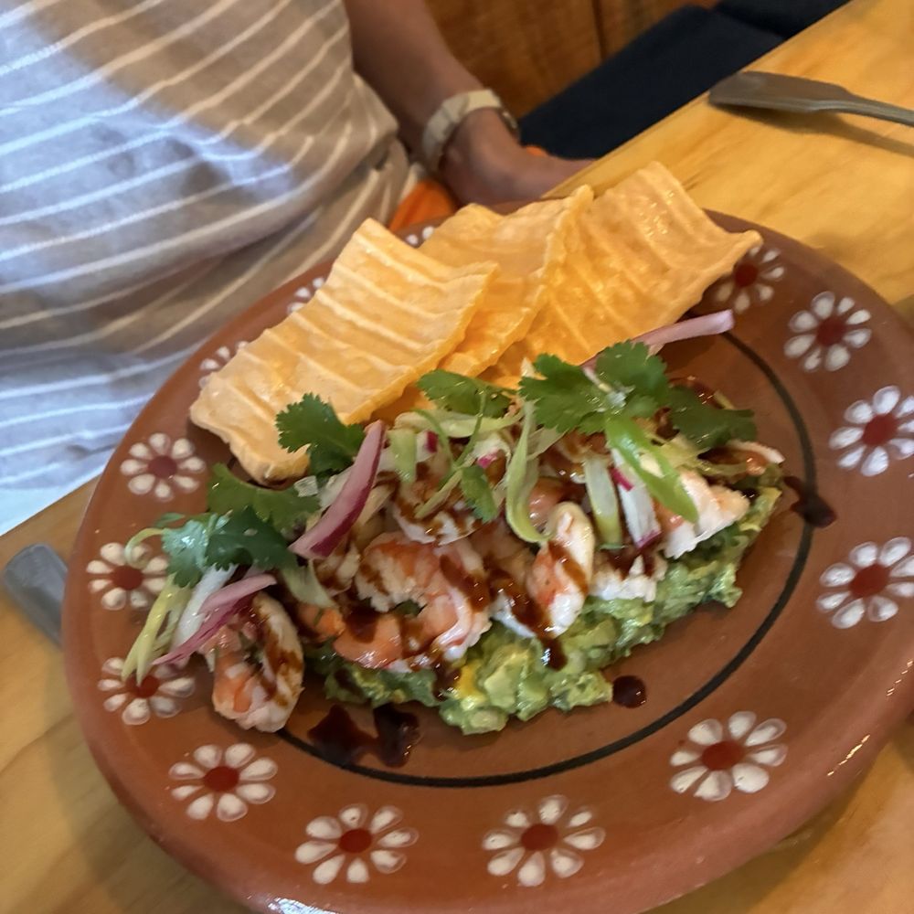 Tlali - Shrimp salad with guacamole served on chicarrones crackers - Mexican Near Me - Upper Darby Township, Pennsylvania Tlali - Shrimp salad with guacamole served on chicarrones crackers - Mexican Near Me - Upper Darby Township, Pennsylvania