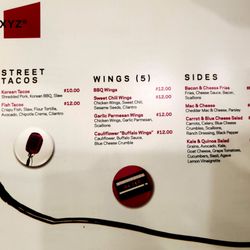 W XYZ Bar - Food