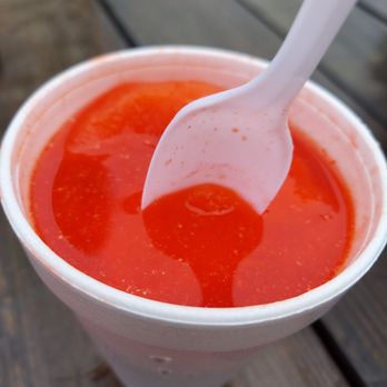 Texas Sno - This was what I got when I asked for light syrup - Shaved Ice Near Me - Katy, Texas