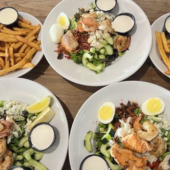 BeachHouse bar + grill - Seafood Cobb Salad and fries - New American Near Me - Kirkland, Washington BeachHouse bar + grill - Seafood Cobb Salad and fries - New American Near Me - Kirkland, Washington
