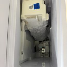 Ice maker frozen over and non functional. Samsung Model #: RF32FMQDBSR/AA ice maker. Ice maker frozen over and non functional. Samsung Model #: RF32FMQDBSR/AA ice maker.