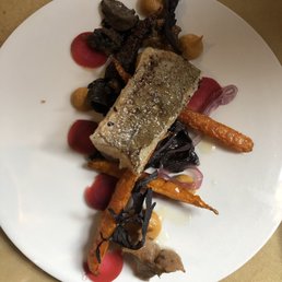Fish of the day with roasted root veggies
