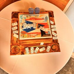 S & B Extreme Cakes - Dominoes table cake.