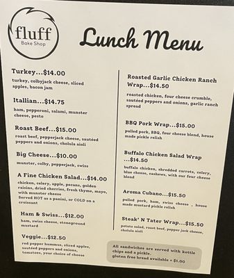 Menu photo 3 Fluff Bake Shop Noblesville, IN