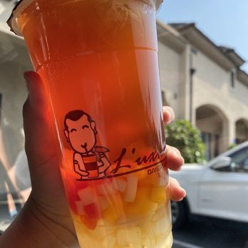 L'uxweet - Lychee black tea w/ rainbow jelly/aloe vera - Bakeries Near Me - Tustin, California L'uxweet - Lychee black tea w/ rainbow jelly/aloe vera - Bakeries Near Me - Tustin, California