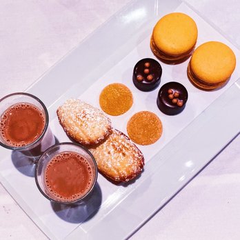 The Kitchen Restaurant - Mignardises - hot chocolate, madeleines, persimmon jellies, chocolate caramel truffles and pumpkin pie macarons! - New American Near Me - Sacramento, California The Kitchen Restaurant - Mignardises - hot chocolate, madeleines, persimmon jellies, chocolate caramel truffles and pumpkin pie macarons! - New American Near Me - Sacramento, California