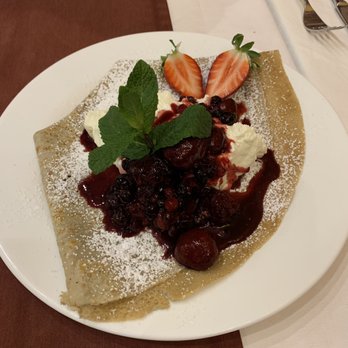 Bistro Mercat - Crepe with berries and cheese...Best dessert we had (out of the three we tried)!! - Spanish Near Me - Llucmajor, PM