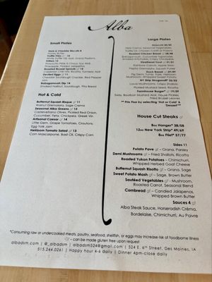 Menu photo 1 Alba Des Moines, IA Menu photo 1 Alba Des Moines, IA