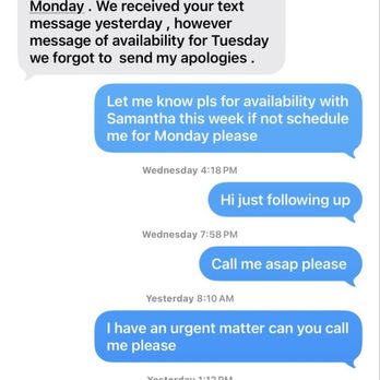The Finishing Touch - Texts messages where I reached out and never got a response - Home Cleaning Near Me The Finishing Touch - Texts messages where I reached out and never got a response - Home Cleaning Near Me