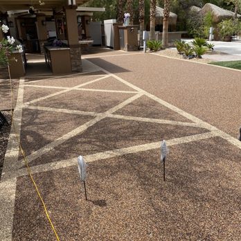 Pebble Stone Coatings - Motorcoach driveway with added detail - Masonry/Concrete Near Me - Las Vegas, Nevada Pebble Stone Coatings - Motorcoach driveway with added detail - Masonry/Concrete Near Me - Las Vegas, Nevada