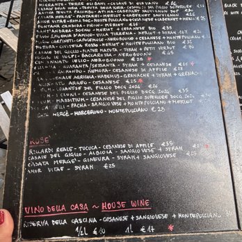 Broccoletti - Wine menu, their house red wine was very good. - Italian Near Me - Rome, RM