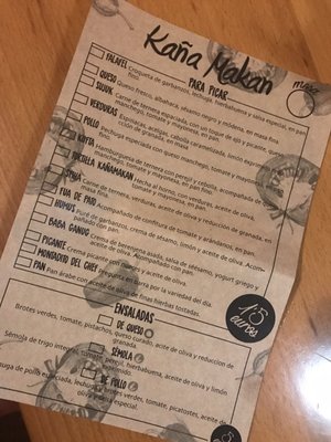 Menu photo 1 Kaña Makan Valencia, V