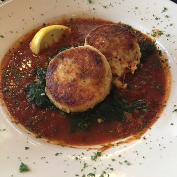 Side Door Cafe - Crab cakes you can get it as an appetizer, as show. In this picture or as a main that code as a slide. - New American Near Me - Gleneden Beach, Oregon