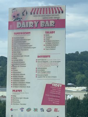 Menu photo 1 Dairy Bar Galax, VA