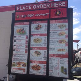 Drive thru menu