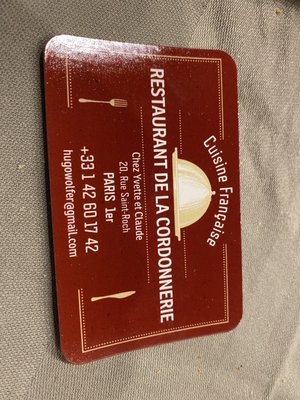 Restaurant de La Cordonnerie by null