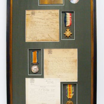 Makeready Press Gallery - Framed shadow box with medals and documents - Art Galleries Near Me - Montclair, New Jersey