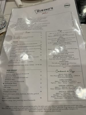 Menu photo 2 Rubino’s Pizzeria e Ristorante Miami, FL Menu photo 2 Rubino’s Pizzeria e Ristorante Miami, FL