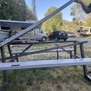 Wolf Lodge Campground - Broken table - Campgrounds Near Me - Coeur D'alene, Idaho Wolf Lodge Campground - Broken table - Campgrounds Near Me - Coeur D'alene, Idaho