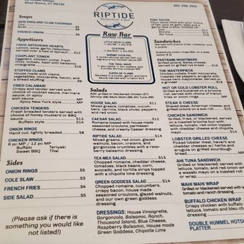 RipTide Restaurant & Bar - Menu - Seafood Near Me - West Haven, Connecticut