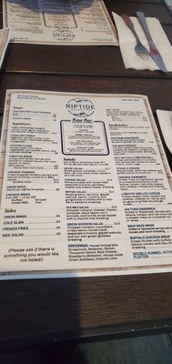 Menu photo 4 RipTide Restaurant & Bar West Haven, CT