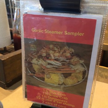Crab Corner - Garlic Steam Sampler - Seafood Near Me - Las Vegas, Nevada Crab Corner - Garlic Steam Sampler - Seafood Near Me - Las Vegas, Nevada