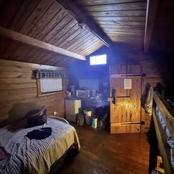 Adventure Bound - Inside Rustic 1 room cabin