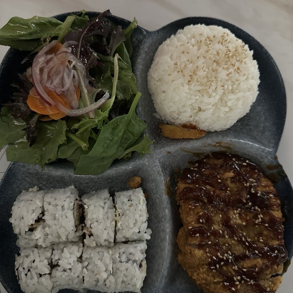 California roll and tonkatsu California roll and tonkatsu
