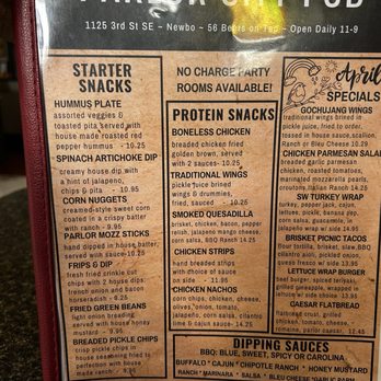 Parlor City Pub and Eatery - Menu - Pubs Near Me - Cedar Rapids, Iowa