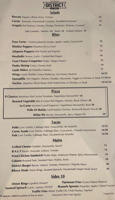 Menu photo 1 District Tap House New York, NY