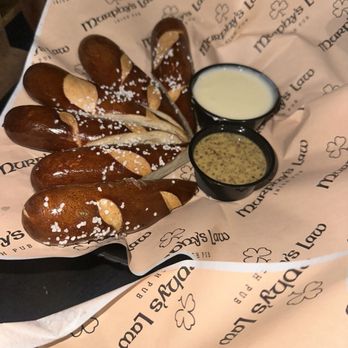 Murphy's Law - Pretzels were good a tad dry but I loved the mustard. - Irish Near Me - Chandler, Arizona