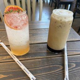 Grapefruit refresher and blueberry bliss cold brew Grapefruit refresher and blueberry bliss cold brew