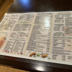 Tokyo Japanese Restaurant - Menu