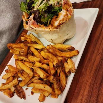Jones County Local - Breaded chicken wrap with fries - New American Near Me - Anamosa, Iowa