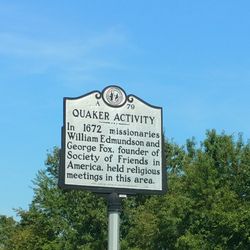 Quaker Activity Historical Marker - Quaker Activity Historical Marker, Hertford NC