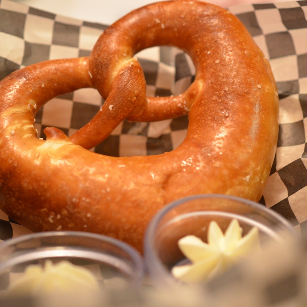 Fresh Pretzel with butter Fresh Pretzel with butter