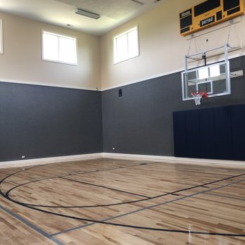 Power Court - Custom Indoor Home Basketball with Scoreboard - Basketball Courts Near Me - West Chicago, Illinois