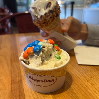 Häagen-Dazs - Pint of Hand Packed Ice Cream Mint Chip Ice Cream Butter Pecan Ice Cream on a waffle cone - Ice Cream & Frozen Yogurt Near Me - Baltimore, Maryland Häagen-Dazs - Pint of Hand Packed Ice Cream Mint Chip Ice Cream Butter Pecan Ice Cream on a waffle cone - Ice Cream & Frozen Yogurt Near Me - Baltimore, Maryland
